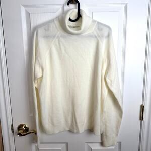 Carolyn Taylor Ivory Turtleneck Sweater Womens L Soft Knit Classic Winter  Cozy